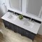 James Martin Vanities Brittany 72in Double Vanity, Black Onyx w/ 3 CM White Zeus Quartz Top 650-V72-BKO-3WZ - alternate 3